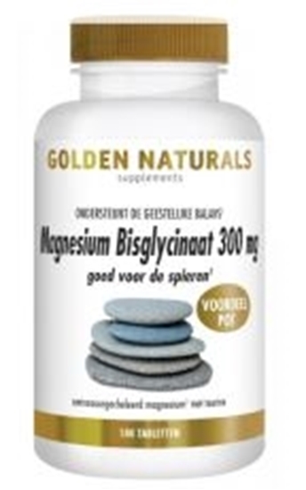 GOLDEN NATURALS MAGNESIUM BISGLYCINAAT 300 MG 180 TABL